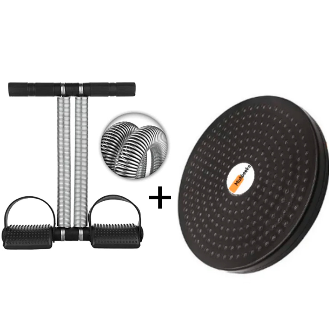 Combo Deal Tummy Trimmer Double Spring & Twister Plate Disc High Quality Weight Loss Machine